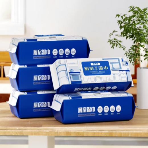 6大包❗巨无霸⚠️必备🔥厨房清洁湿巾 出口韩国🇰🇷【清青卫厨房湿巾】♨️击败顽固厨房油污的终极武器🍳✨ ✅80抽/包 创新撕拉盖贴，更卫生 商品图1