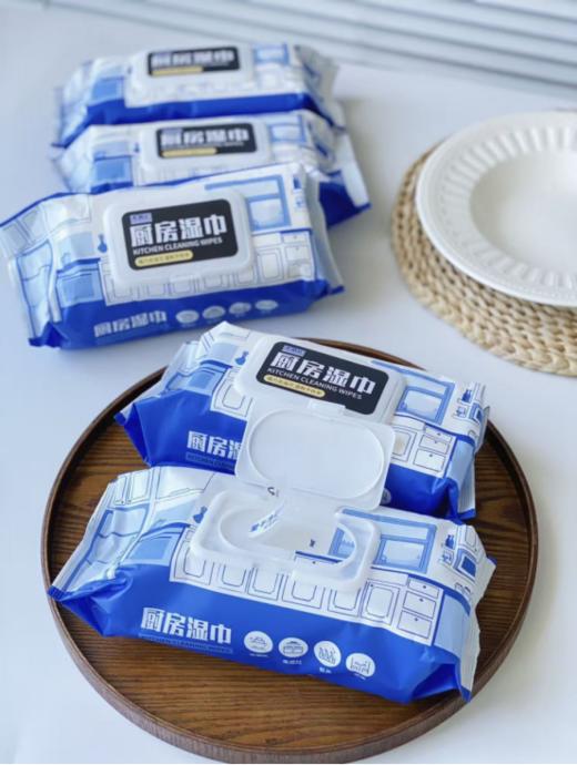 6大包❗巨无霸⚠️必备🔥厨房清洁湿巾 出口韩国🇰🇷【清青卫厨房湿巾】♨️击败顽固厨房油污的终极武器🍳✨ ✅80抽/包 创新撕拉盖贴，更卫生 商品图4