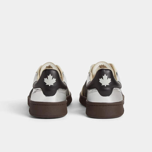 DSQUARED2 男士 Boxer系列 枫叶徽标休闲运动鞋 白色+黑色 SNM0442 01501451 M4133 商品图2