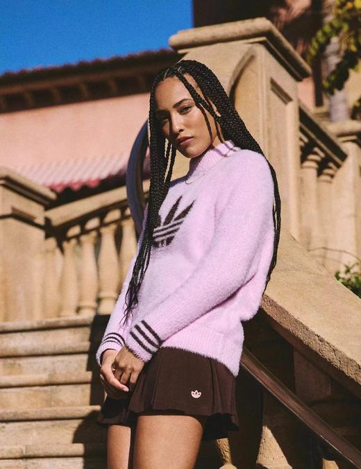 F011270三叶草女子柔软蓬松半高领毛绒毛衣 商品图8