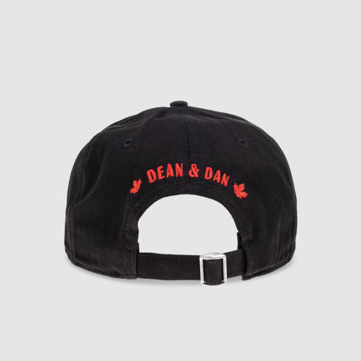 DSQUARED2 男士徽标贴片棉质棒球帽 黑色 BCM0929 05C00001 2124 商品图1