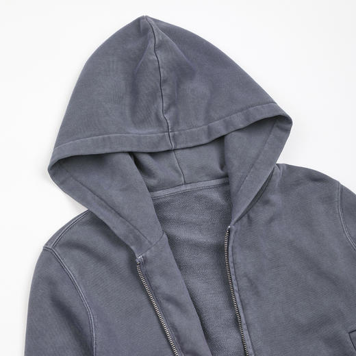 ROMI STUDIO“休闲简约”100精梳棉做旧磨白帽衫卫衣外套RWCWS67304 商品图2