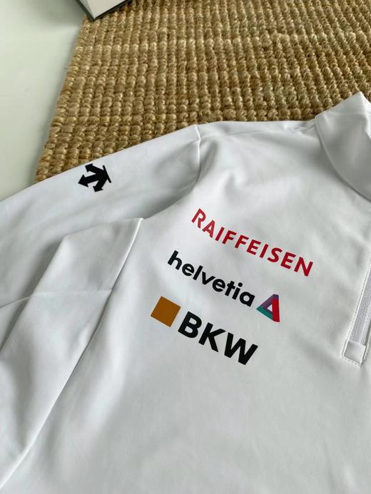 F011222运动休闲男女情侣款半拉链薄绒保暖内搭长袖针织衫卫衣 商品图3