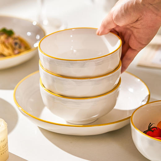 摩登主妇釉下彩餐具碗碟套装家用陶瓷盘子高级感碗具乔迁新居礼物 商品图1