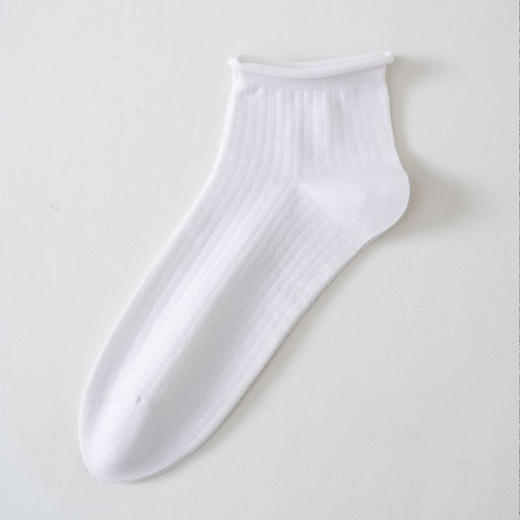 基础-简约纯色百棉卷边短袜女袜-纪念日百货门店同款168495043 商品图2