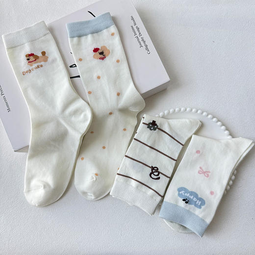 日系小狗基础-简约百搭女袜袜子-纪念日百货门店同款168693269 商品图5