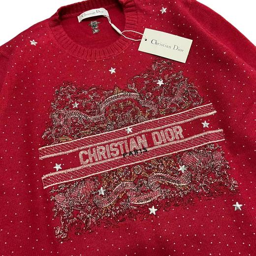 F011213节日限定大刺绣贴钻针织女款圆领毛衣 商品图8