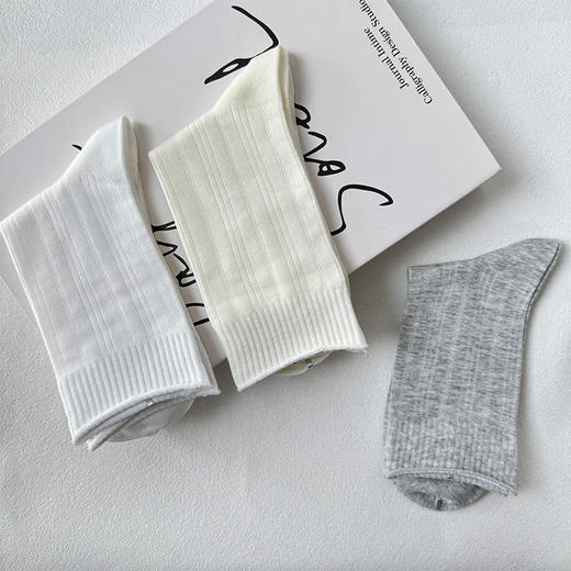基础-简约罗口卷边净色女袜纪念日百货门店同款168494964 商品图5