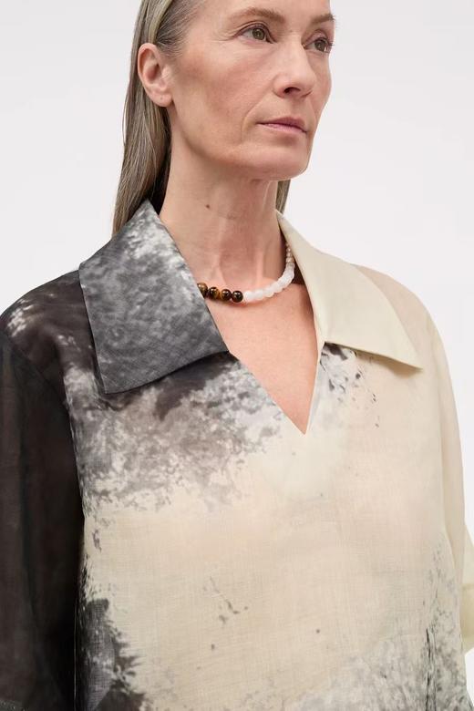 Mark Kenly Domino Tan 26PS 沙尘晕染seraphina轻量苎麻翻领上衣 商品图2