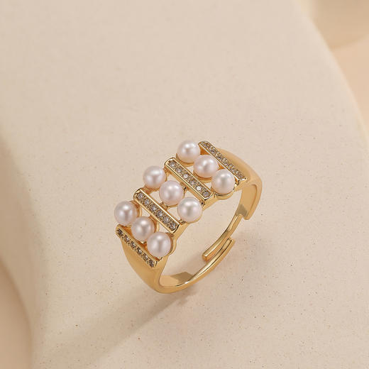 【Sans专属】Manreya玛芮雅“云梯珠簇”淡水珍珠戒指 商品图0