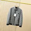 蒙口2026春秋新款桑蚕丝轻薄立领男士菱形格棉服外套 商品缩略图1