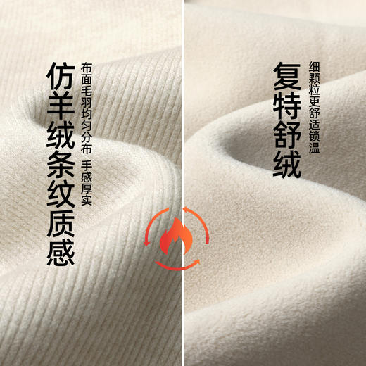 【仿羊绒复绒-直筒裤】逸阳冬加绒加厚高腰显瘦保暖西装阔腿休闲裤1920 商品图1