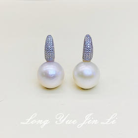 S925珍珠耳饰（淡水）；14-15mm