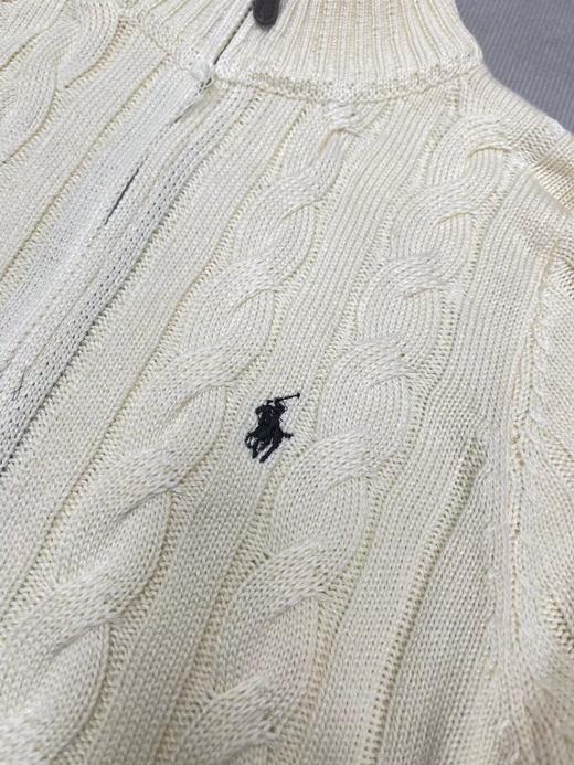 F011253小标刺绣logo全拉链针织绞花开衫毛衣 商品图11