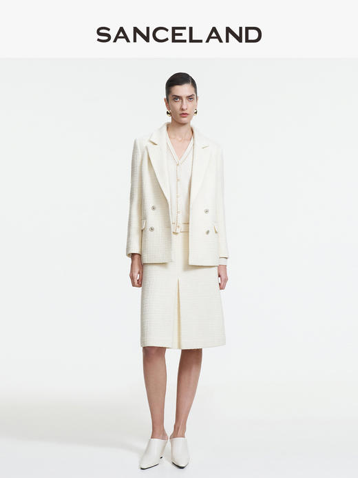 三石一澜SANCELAND女装粗纺绵羊毛单西SK15102013 商品图1