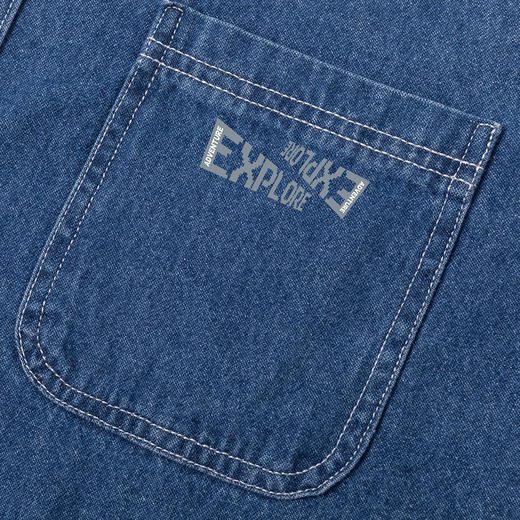 gxgjeans 男装牛仔衬衫外套时尚百搭 烫画K&C 商品图4