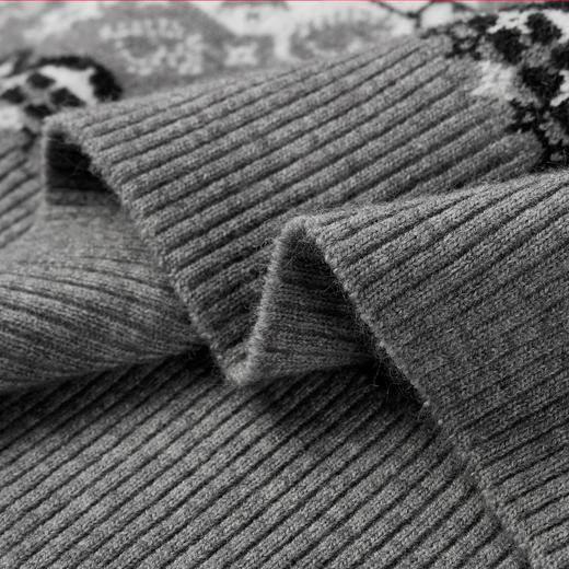 NPC潮牌马年限定【马上有财】费尔岛提花毛衣圆领重磅600克NP5CSW15 商品图2