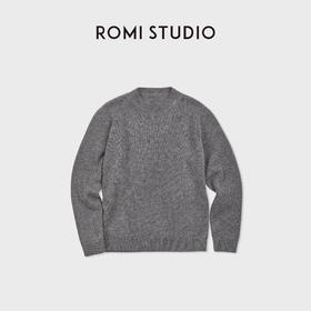 ROMI STUDIO“长期主义”100细腻绵羊毛弹力罗纹套头毛衣RWCWST7193