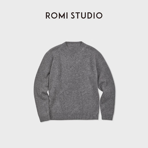 ROMI STUDIO“长期主义”100细腻绵羊毛弹力罗纹套头毛衣RWCWST7193 商品图0