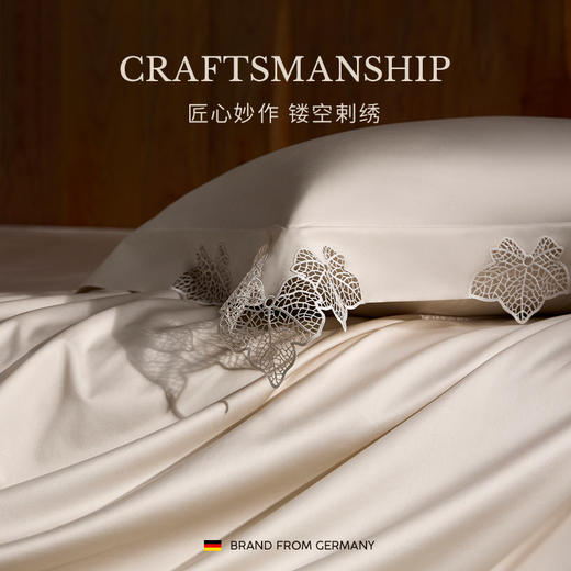 品牌直发 irisette 100S全棉蕾丝套件 伊莲娜（床单款）/（床笠款） 珍珠白 商品图8
