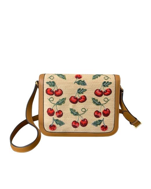 提花拉菲草皮革手袋斜挎包zo023 商品图1