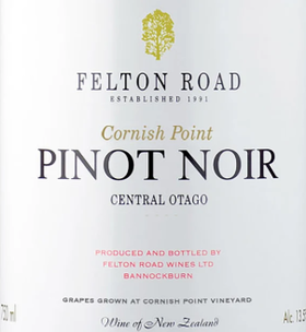 Felton Road Cornish Point Central Otago Pinot Noir飞腾科尼希黑皮诺红葡萄酒2022