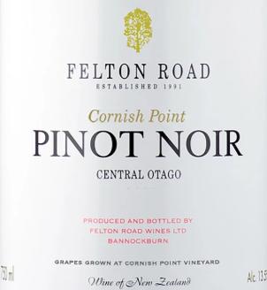 Felton Road Cornish Point Central Otago Pinot Noir飞腾科尼希黑皮诺红葡萄酒2022 商品图0