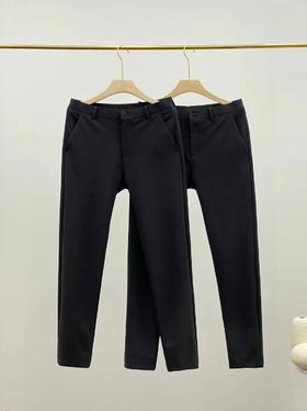 春秋季新品 直筒弹力免烫修身男士厚款牛奶丝休闲西裤