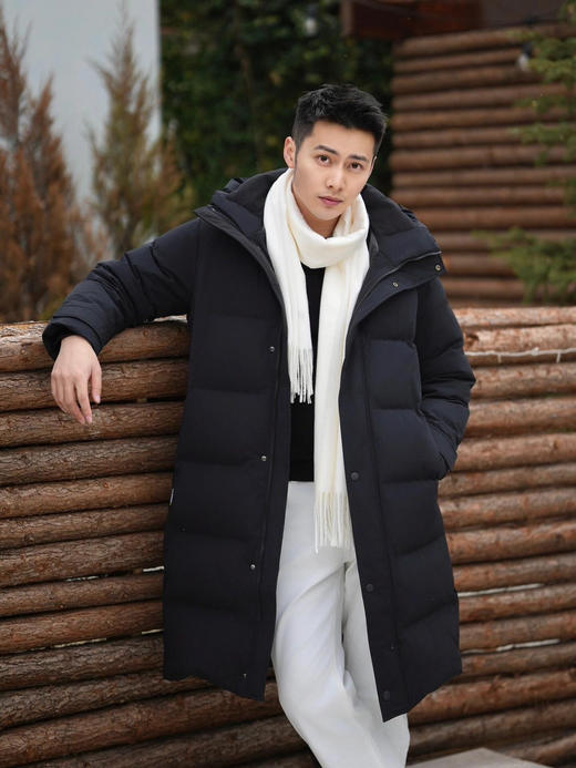 中戏系品牌正品三防中长款90绒羽绒服 商品图0