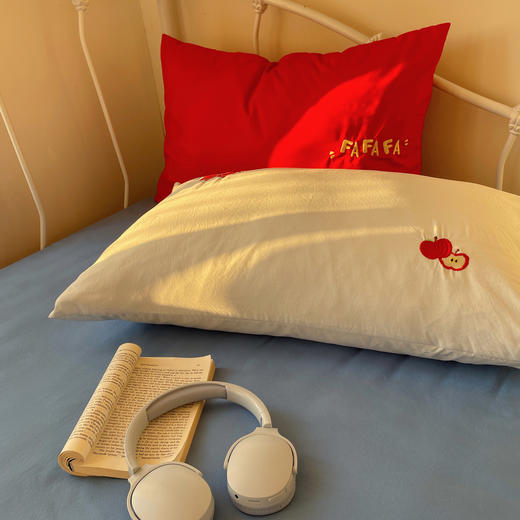 【品牌直发】加倍生活 新年款水洗棉贴布绣旺福四件套/三件套 4色可选 马年限定系列 春节焕新季 商品图5