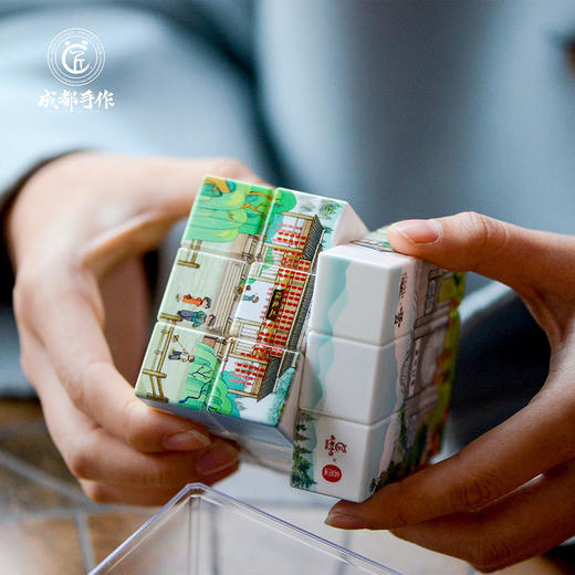 【文旅文创三阶魔方】成都手作文旅文创魔方 三阶解压魔方 成都非遗五朵金花/熊  猫打卡/文旅成都 三种图案可选 儿童益智玩具【文创工艺品】卡通新潮特色图案 商品图7