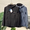 F011221软壳加绒冲锋衣情侣款防水防风休闲连帽内里加绒加厚外套 商品缩略图1