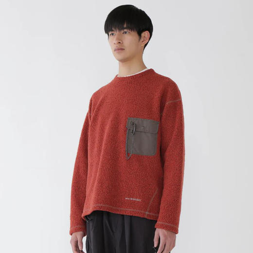 and wander re wool JQ crew neck 男女中性再生羊毛混纺圆领卫衣 商品图0