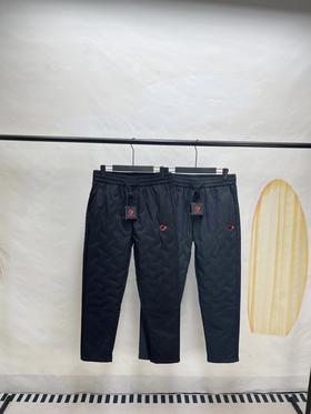 F011256冬季新款防风耐磨防泼水保暖运动羽绒裤直筒长裤