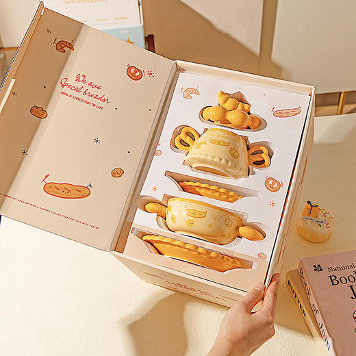 摩登主妇生日礼物女生送闺蜜儿童可爱一人食餐具套装碗碟杯子礼盒 商品图4