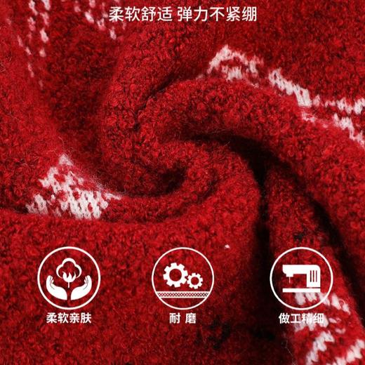 新年氛围制造机｜SIIJJEYY枝辑 「马上好运」亲子新年毛衣 软糯挺括，质感车厘子红/柚红色 男女同款 100-170码 商品图10