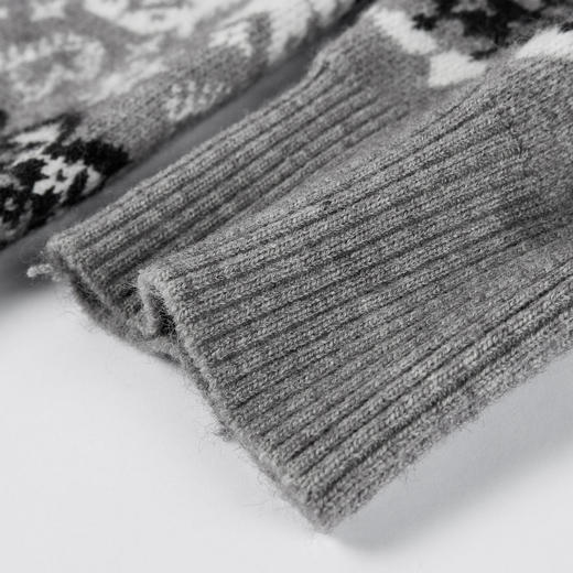 NPC潮牌马年限定【马上有财】费尔岛提花毛衣圆领重磅600克NP5CSW15 商品图3