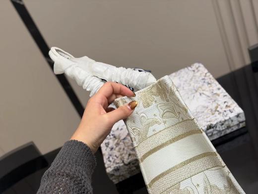 F011211新款超大容量布提花book tote女款购物袋配丝巾 商品图4