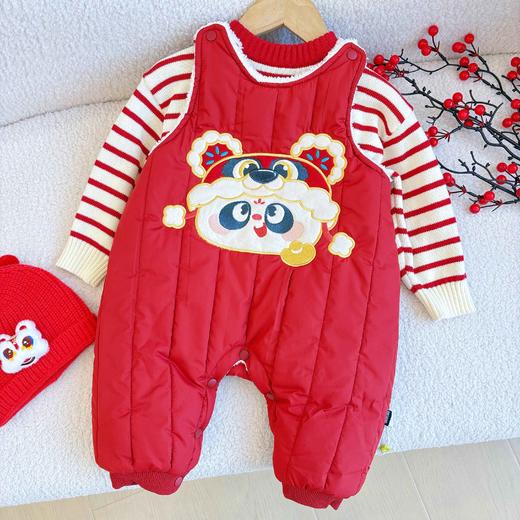 【新年背带裤套装合集】嘟嘟家宝宝新年套装婴儿冬季红色背带裤男童女童拜年服童装儿童过年衣服 商品图6