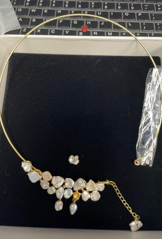 SPP9109037H00 shes茜子沧海珍珠人工养殖珍珠贝壳项链锁骨链（瑕疵看图） 商品图3