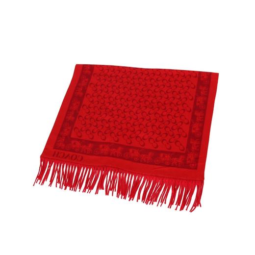 正红老花围巾，甄选柔软亲肤的羊毛混纺面料，轻盈锁温不厚重 商品图2