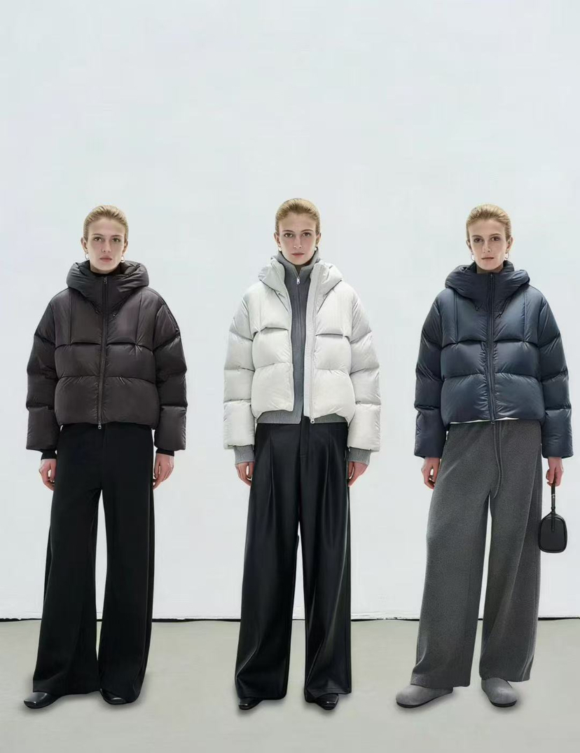 显白W者！BO兰进口 95% 白鹅绒面包羽绒服