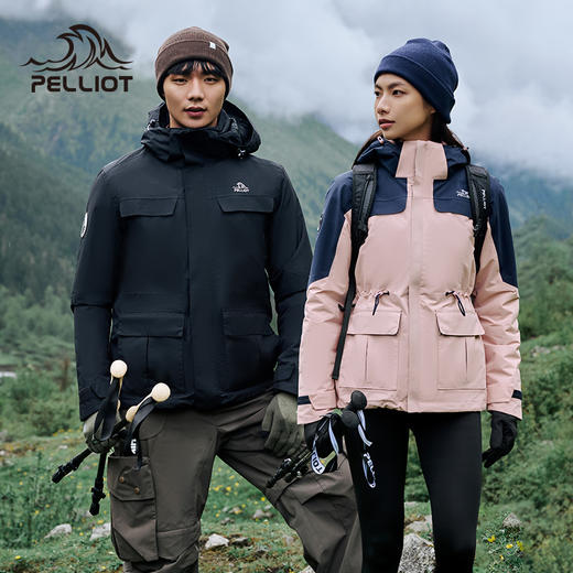 【山色】伯希和户外三合一冲锋衣女冬季加厚保暖内胆防风登山外套 商品图0