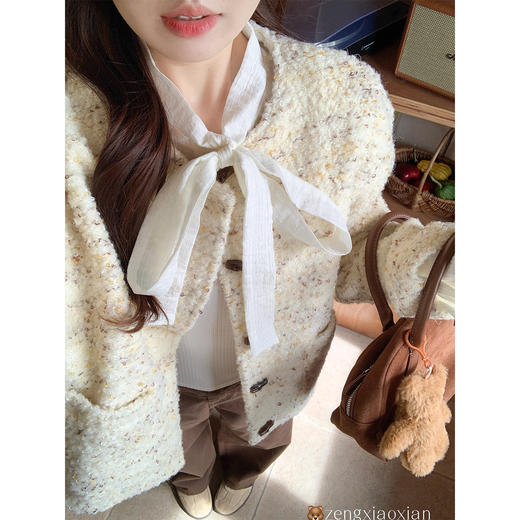 <曾小咸推荐>现货秒杀 ！微信超特价！小香风毛呢短款外套 日常389.99 立减230 秒杀159.99！！ 商品图2