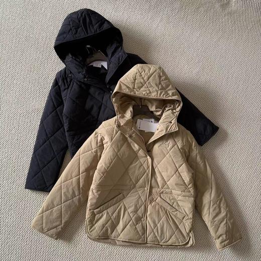 F011275女装25秋季新款菱形绗缝连帽棉服外套 商品图0