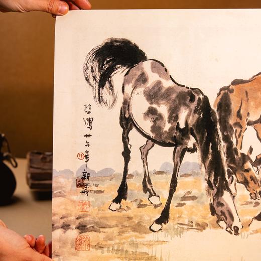 “国企监制加盖徐悲鸿原章”徐悲鸿家族认证 徐悲鸿“原章”系列<<徐悲鸿十骏图>>钞券画 大尺寸 可挂客厅书房办公室 商品图6