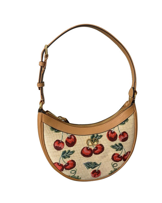 提花拉菲草皮革手提包zo023 商品图0