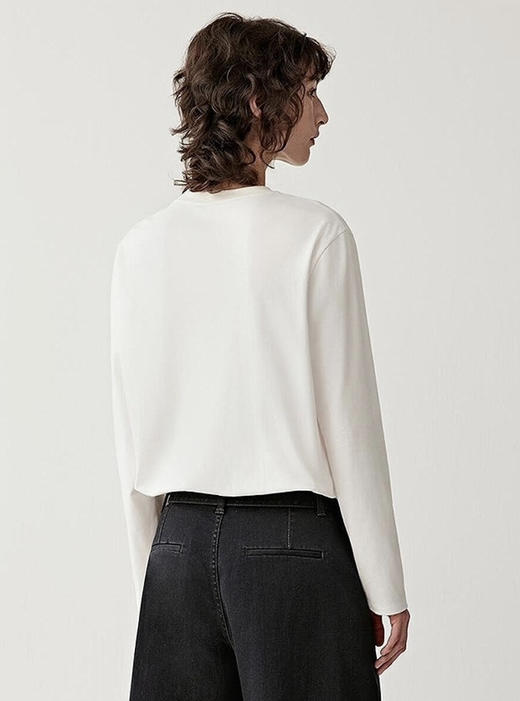 112-6 渠道货 大爆款 小禾 极简款 基础圆领长袖T恤 万能打底 商品图7