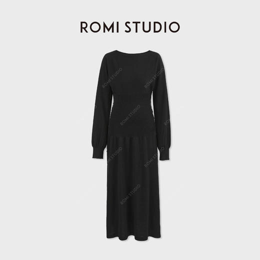 ROMI STUDIO“自信优雅”羊毛锦纶混纺两侧开叉连衣裙 RWDSL62175 商品图0