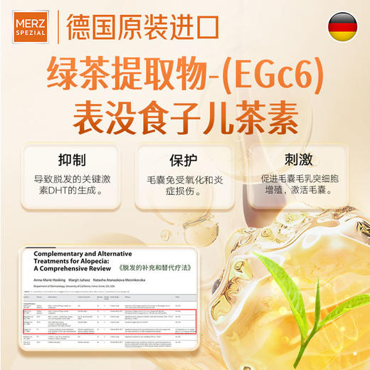 ⁶近效清仓【德国麦施养发丸】VB组+绿茶提取物+生物素+小米提取物+泛酸，每天2粒 60粒/瓶，效期到26年8月SS06-QTT-DGMS 商品图3